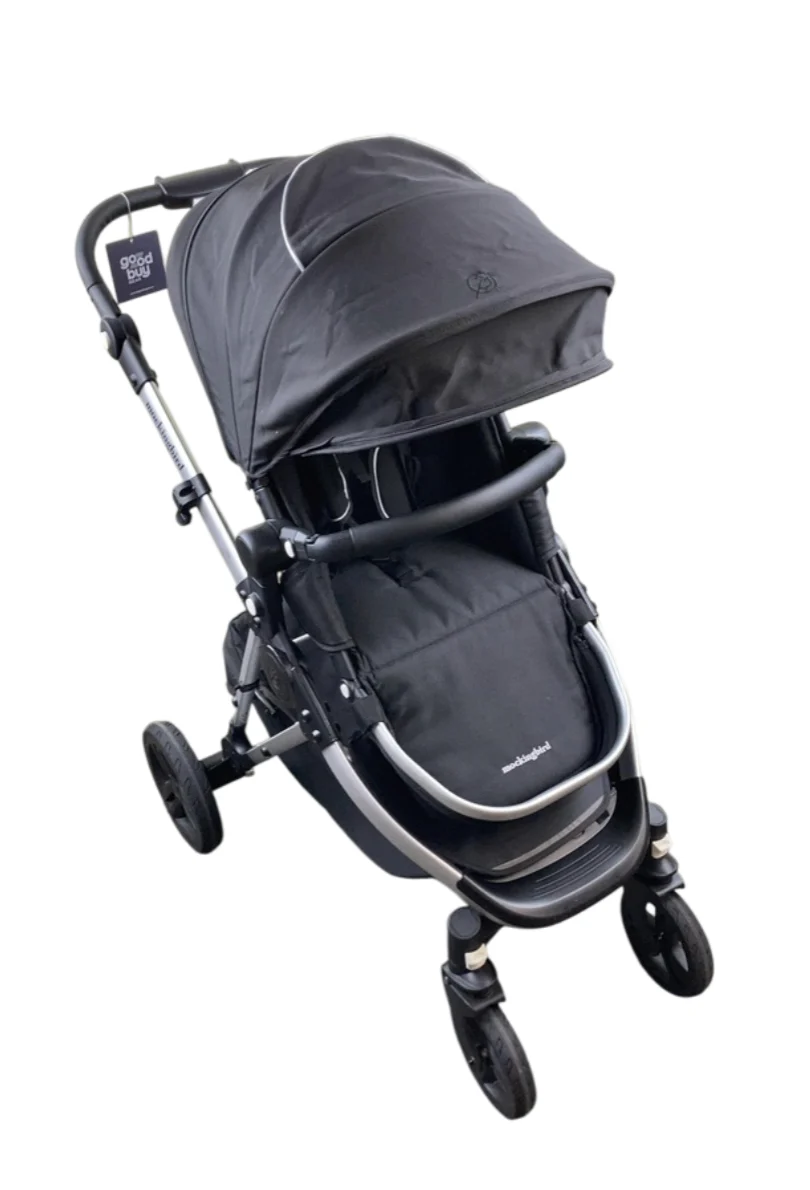 Mockingbird Single 2.0 Stroller, Black, Windowpane, Silver With Black Leather, 2025 - Image 2