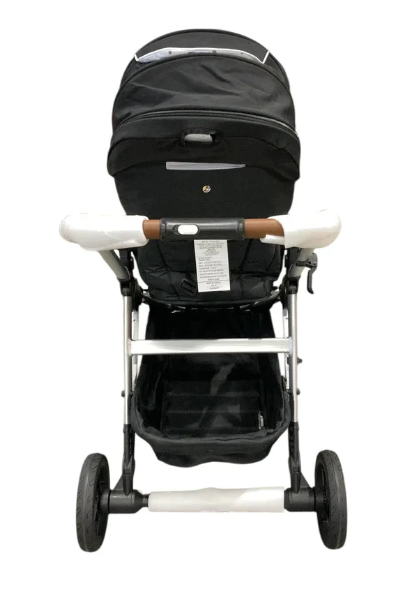 Mockingbird Single 2.0 Stroller, 2025, Black, Silver With Penny Leather, Watercolor Drops - Image 3