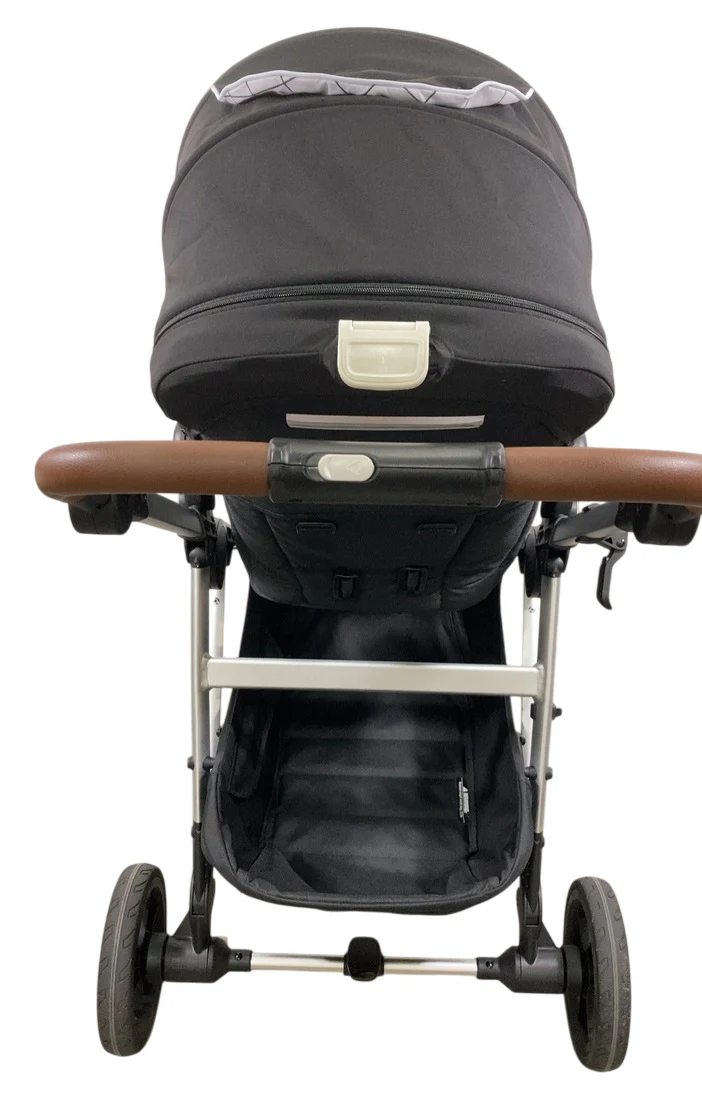 Mockingbird Single 2.0 Stroller, 2025, Black, Silver With Penny Leather, Windowpane - Image 6