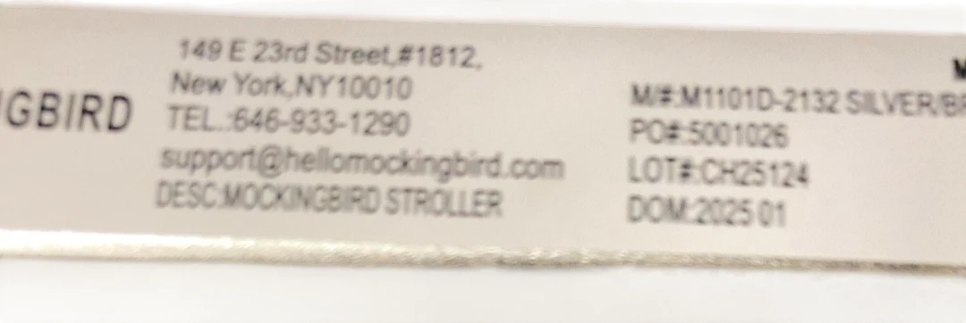 Mockingbird Single 2.0 Stroller, 2025, Black, Silver With Penny Leather, Windowpane - Image 10