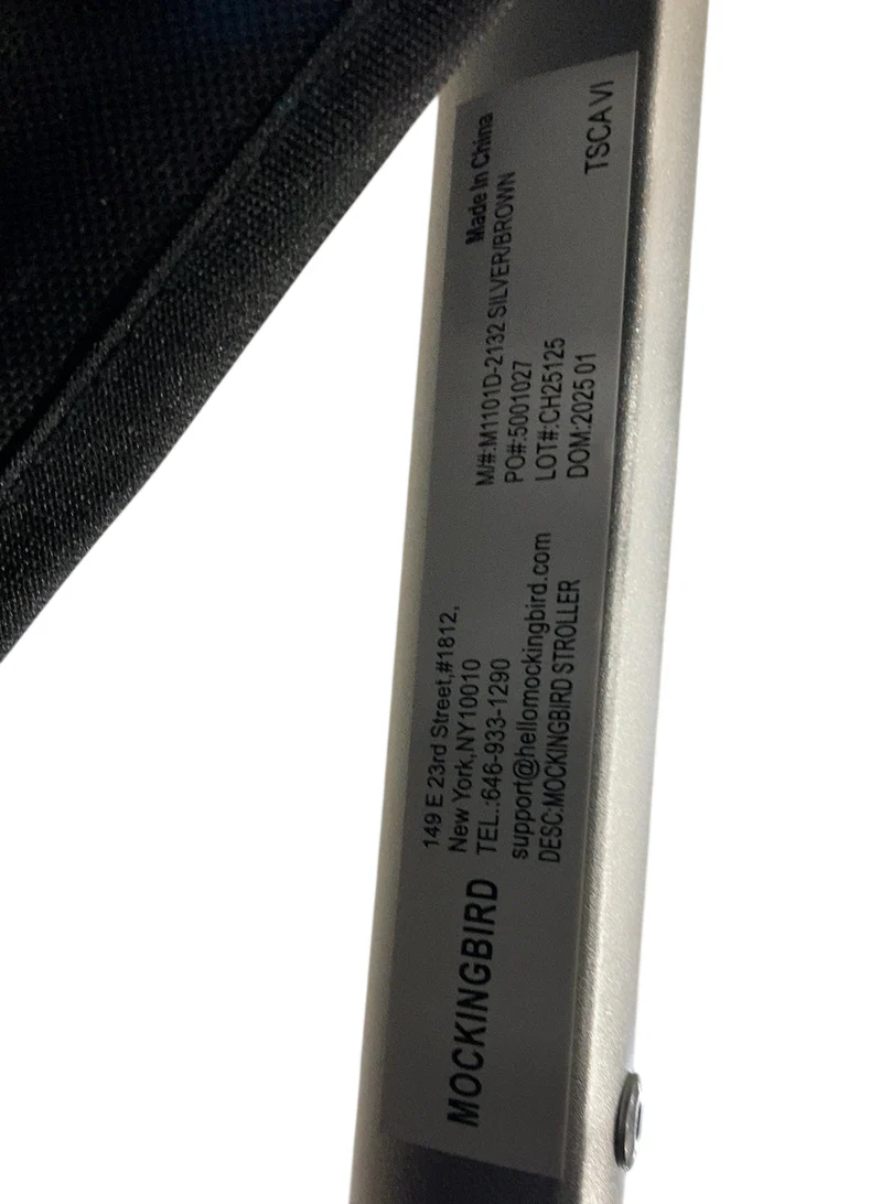 Mockingbird Single 2.0 Stroller, 2025, Bloom, Silver With Penny Leather, Watercolor Drops - Image 9