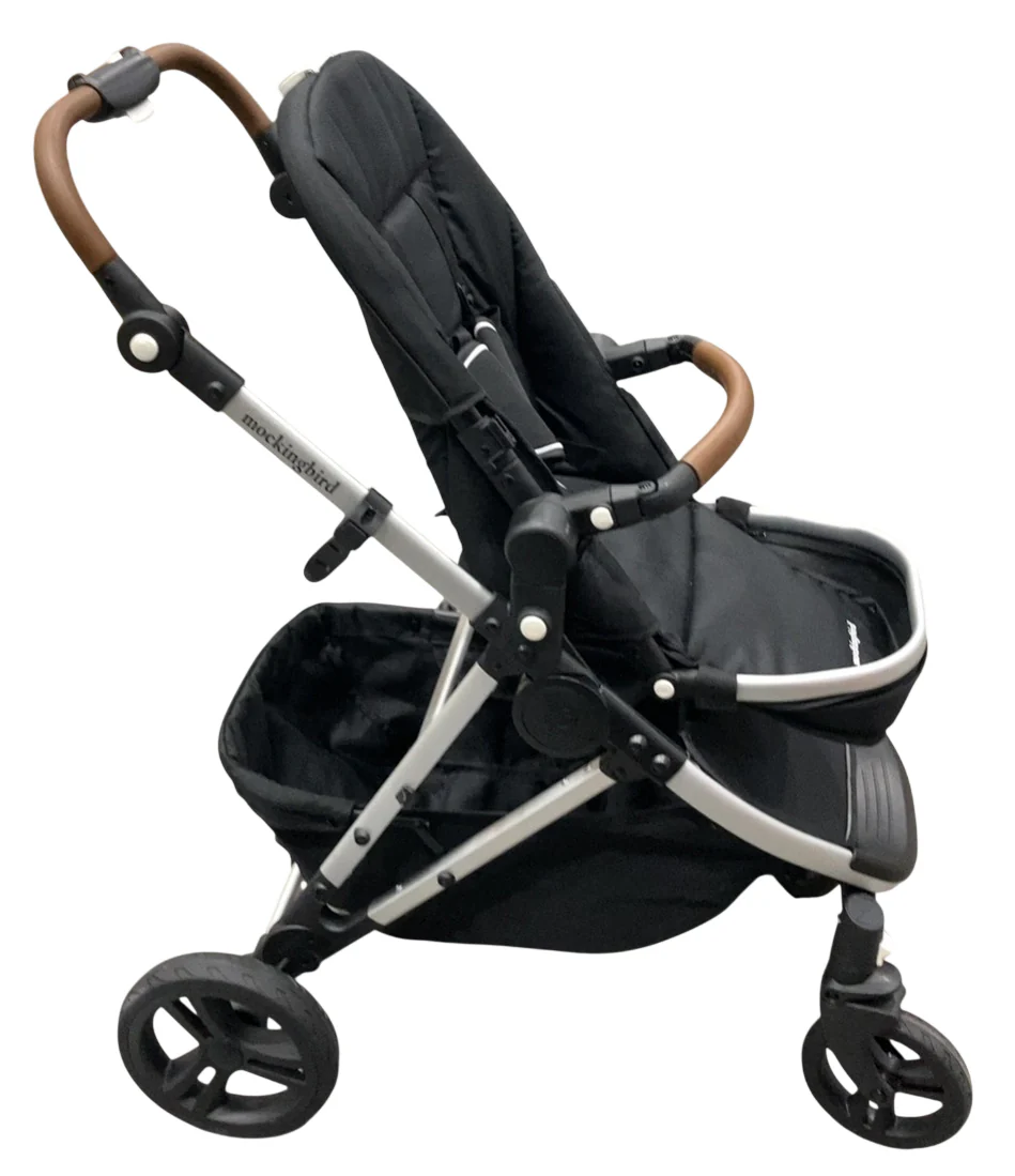 Mockingbird Single 2.0 Stroller, 2025, No Canopy, No Canopy, Silver With Penny Leather