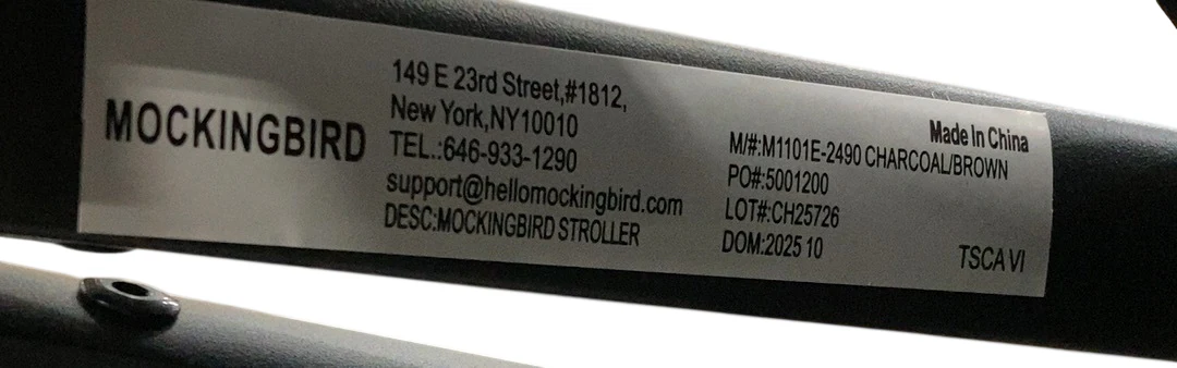 Mockingbird Single 3.0 Stroller, 2025, Charcoal with Penny Leather, Solid Black - Image 4