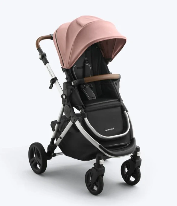 Mockingbird Single 3.0 Stroller, 2025, Rose, Silver with Penny Leather