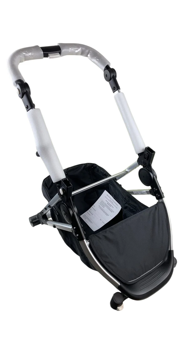 Mockingbird Single Stroller Frame, 2.0, 2025, Silver With Penny Leather - Image 2