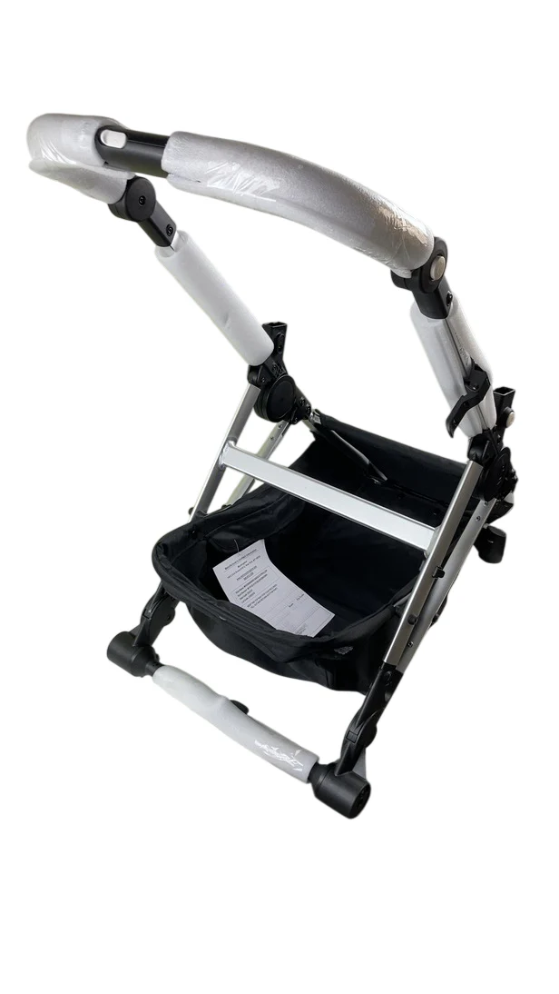 Mockingbird Single Stroller Frame, 2.0, 2025, Silver With Penny Leather - Image 3