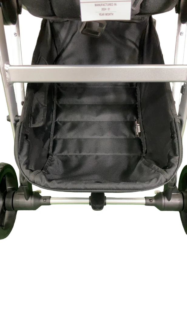Mockingbird Single to Double 2.0 Stroller, 2024, Sage, Silver With Penny Leather, Watercolor Drops - Image 8