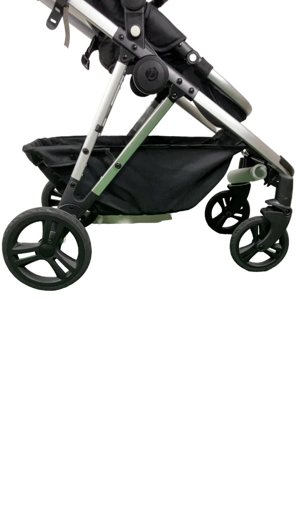 Mockingbird Single to Double 2.0 Stroller, 2024, Sage, Silver With Penny Leather, Watercolor Drops - Image 9