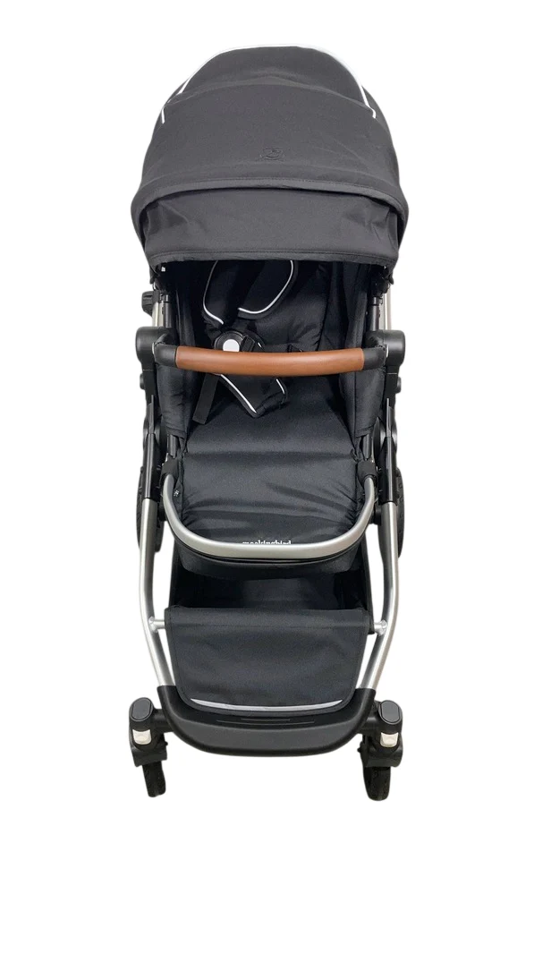 Mockingbird Single to Double 2.0 Stroller, 2025, Black, Silver With Penny Leather, Watercolor Drops - Image 4