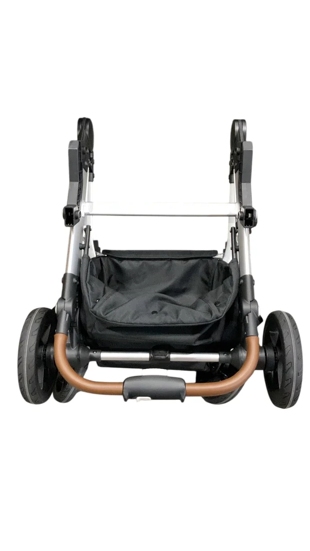 Mockingbird Single to Double 2.0 Stroller, 2025, Black, Silver With Penny Leather, Watercolor Drops - Image 5