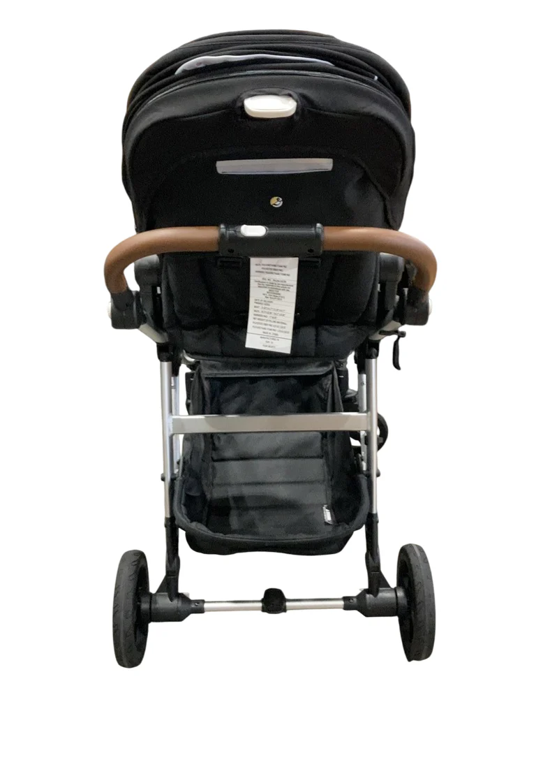 Mockingbird Single to Double 2.0 Stroller, 2025, Black, Silver With Penny Leather, Watercolor Drops - Image 6