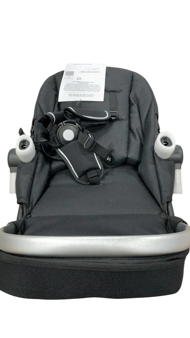 Mockingbird Single to Double 2.0 Stroller, 2025, Black, Silver With Penny Leather, Watercolor Drops - Image 8
