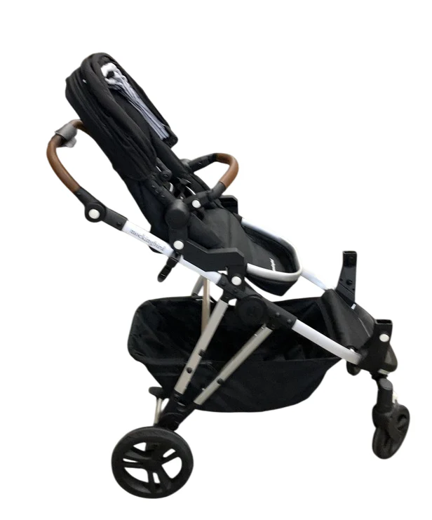 Mockingbird Single to Double 2.0 Stroller, 2025, Black, Silver With Penny Leather, Watercolor Drops - Image 2
