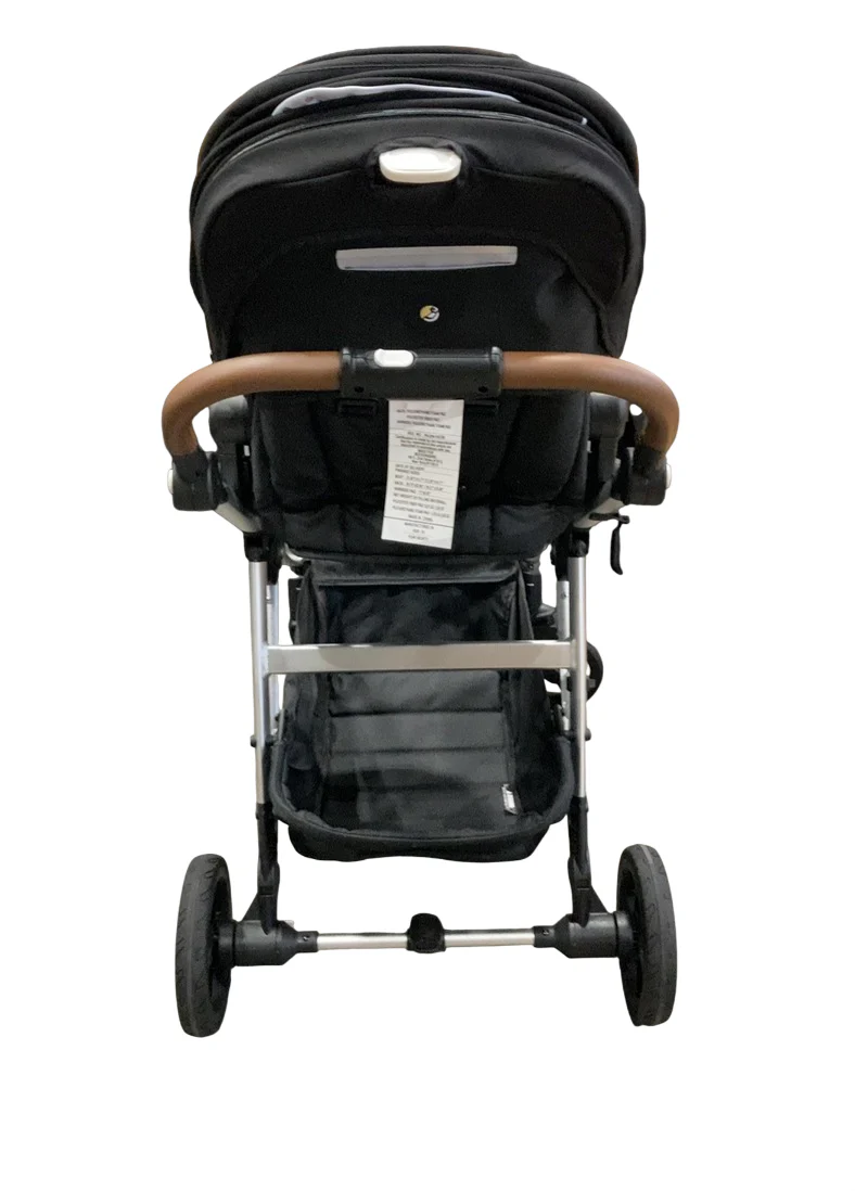 Mockingbird Single to Double 2.0 Stroller, 2025, Black, Silver With Penny Leather, Watercolor Drops - Image 3