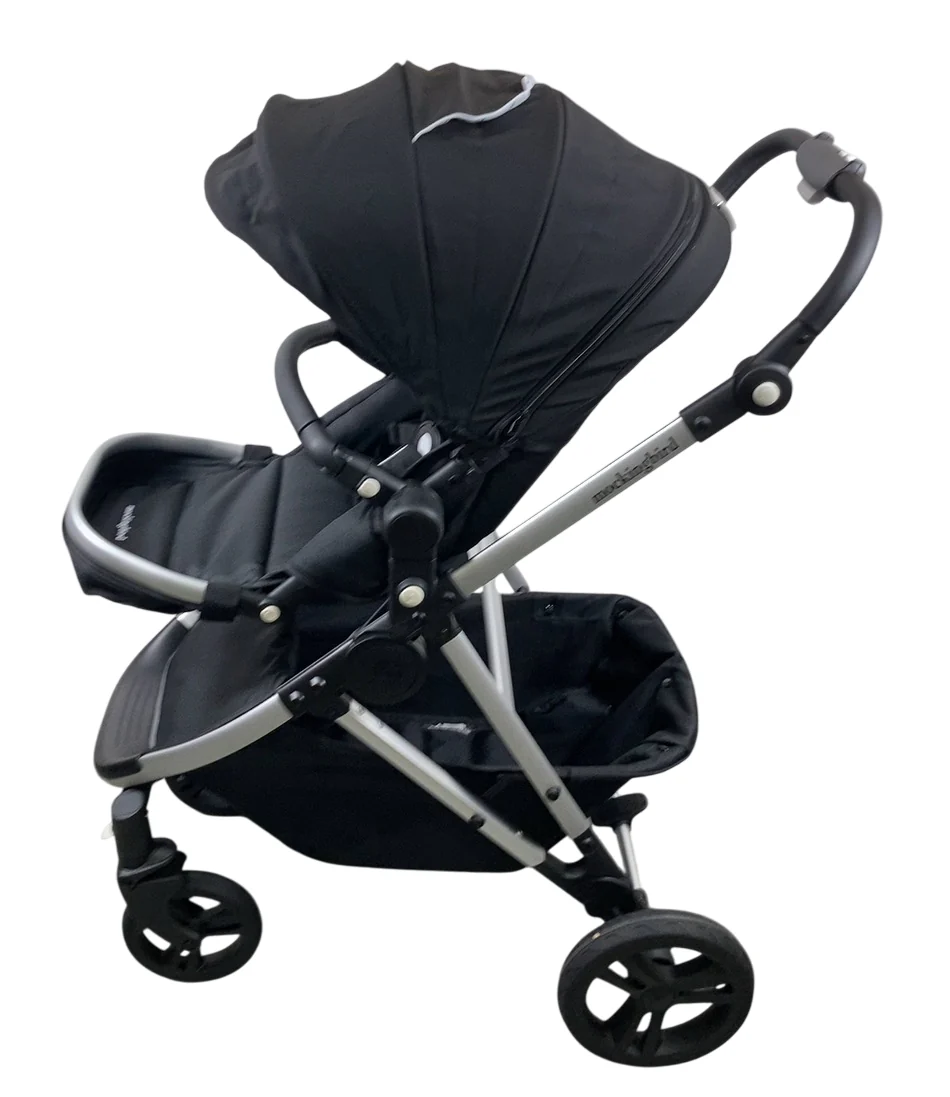 Mockingbird Single to Double 2.0 Stroller, Black, Windowpane, Silver With Black Leather, 2025 - Image 4