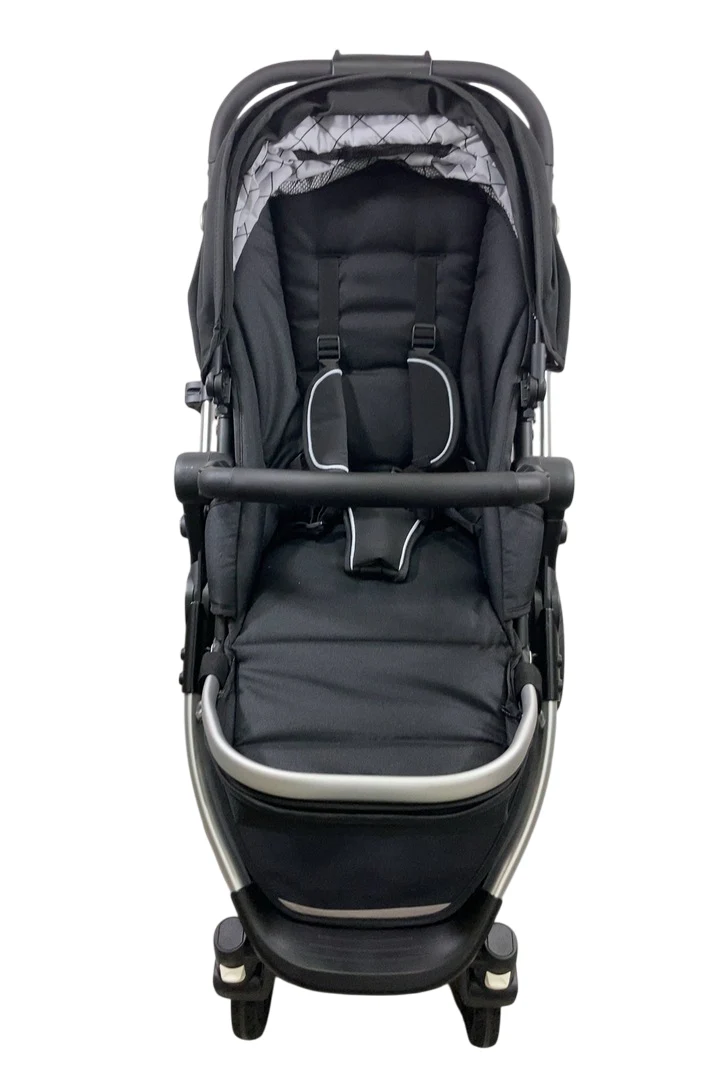 Mockingbird Single to Double 2.0 Stroller, Black, Windowpane, Silver With Black Leather, 2025 - Image 5