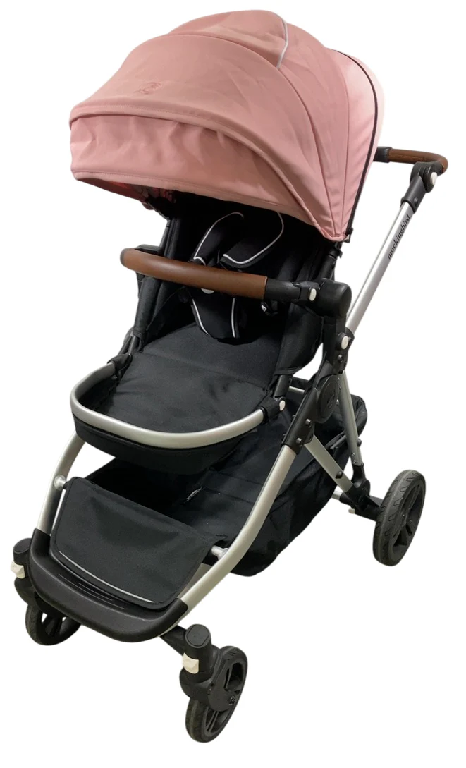 Mockingbird Single to Double 2.0 Stroller, 2025, Bloom, Silver With Penny Leather, Watercolor Drops