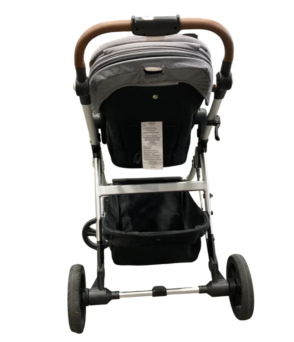 Mockingbird Single to Double 2.0 Stroller, 2025, Heather grey, Night Stars, Silver With Penny Leather - Image 3