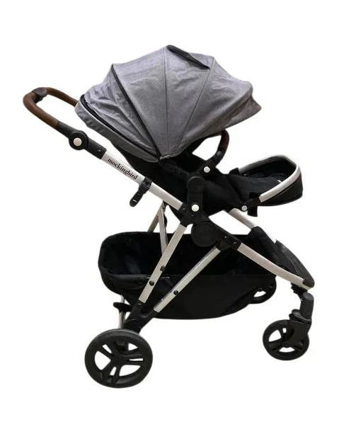 Mockingbird Single to Double 2.0 Stroller, 2025, Heather Grey, Silver With Penny Leather, Solid Grey - Image 3