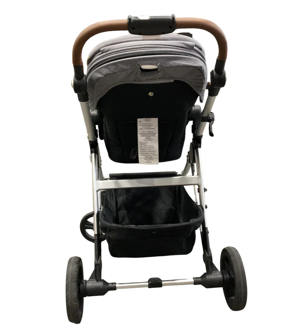 Mockingbird Single to Double 2.0 Stroller, 2025, Heather Grey, Silver With Penny Leather, Solid Grey - Image 3