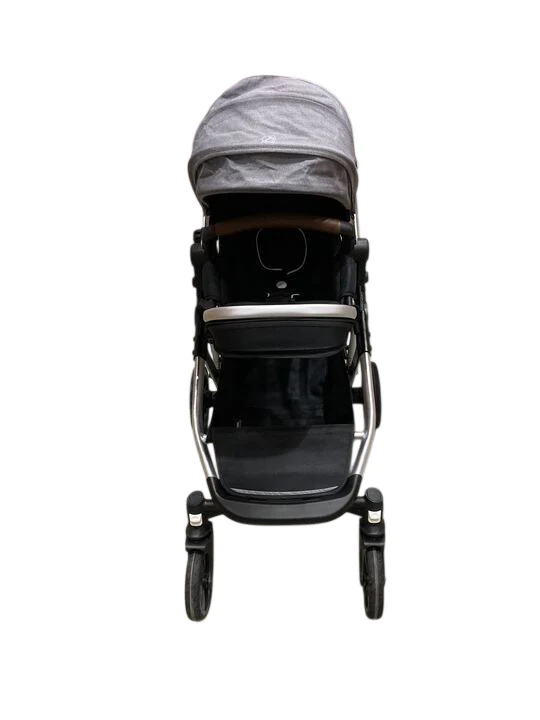 Mockingbird Single to Double 2.0 Stroller, 2025, Heather grey, Silver With Penny Leather, Solid Grey - Image 4