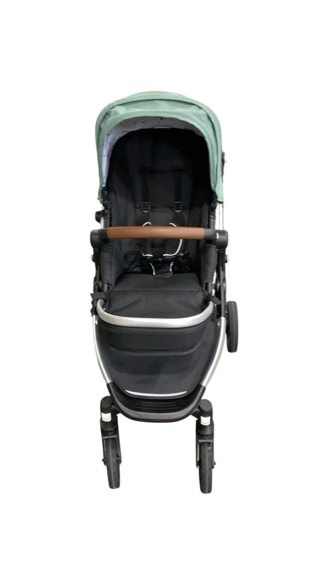Mockingbird Single to Double 2.0 Stroller, 2025, Sage, Silver With Penny Leather, Watercolor Drops - Image 3