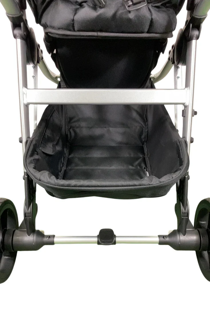 Mockingbird Single to Double 2.0 Stroller, 2025, Sea, Silver With Penny Leather, Watercolor Drops - Image 7