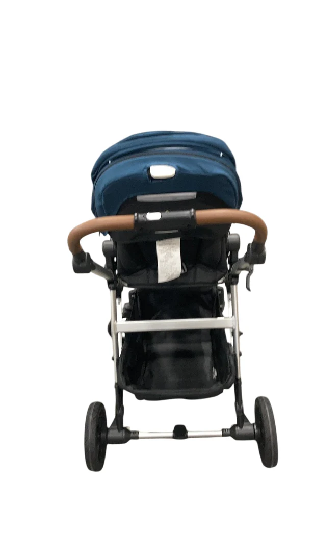 Mockingbird Single to Double 2.0 Stroller, 2025, Sea, Silver With Penny Leather, Windowpane - Image 7