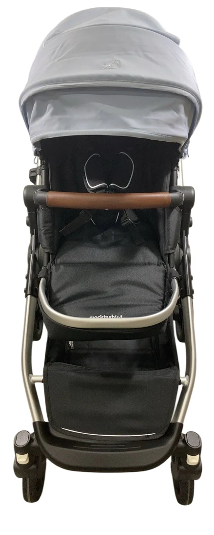 Mockingbird Single to Double 2.0 Stroller, Sky, Windowpane, Silver With Penny Leather, 2025 - Image 2