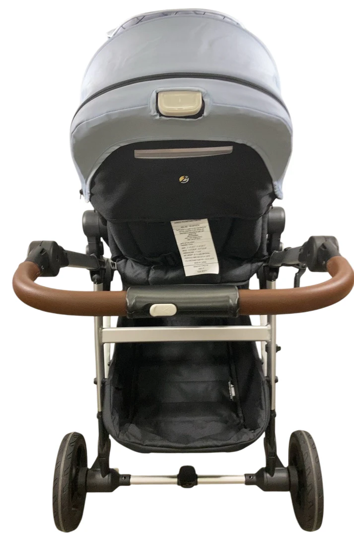Mockingbird Single to Double 2.0 Stroller, Sky, Windowpane, Silver With Penny Leather, 2025 - Image 5