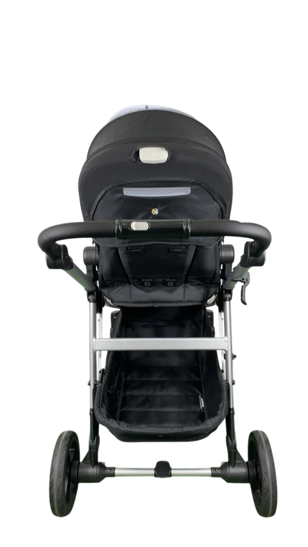Mockingbird Single to Double 2.0 Stroller, Black, Watercolor Drops, Silver With Black Leather, 2025 - Image 10