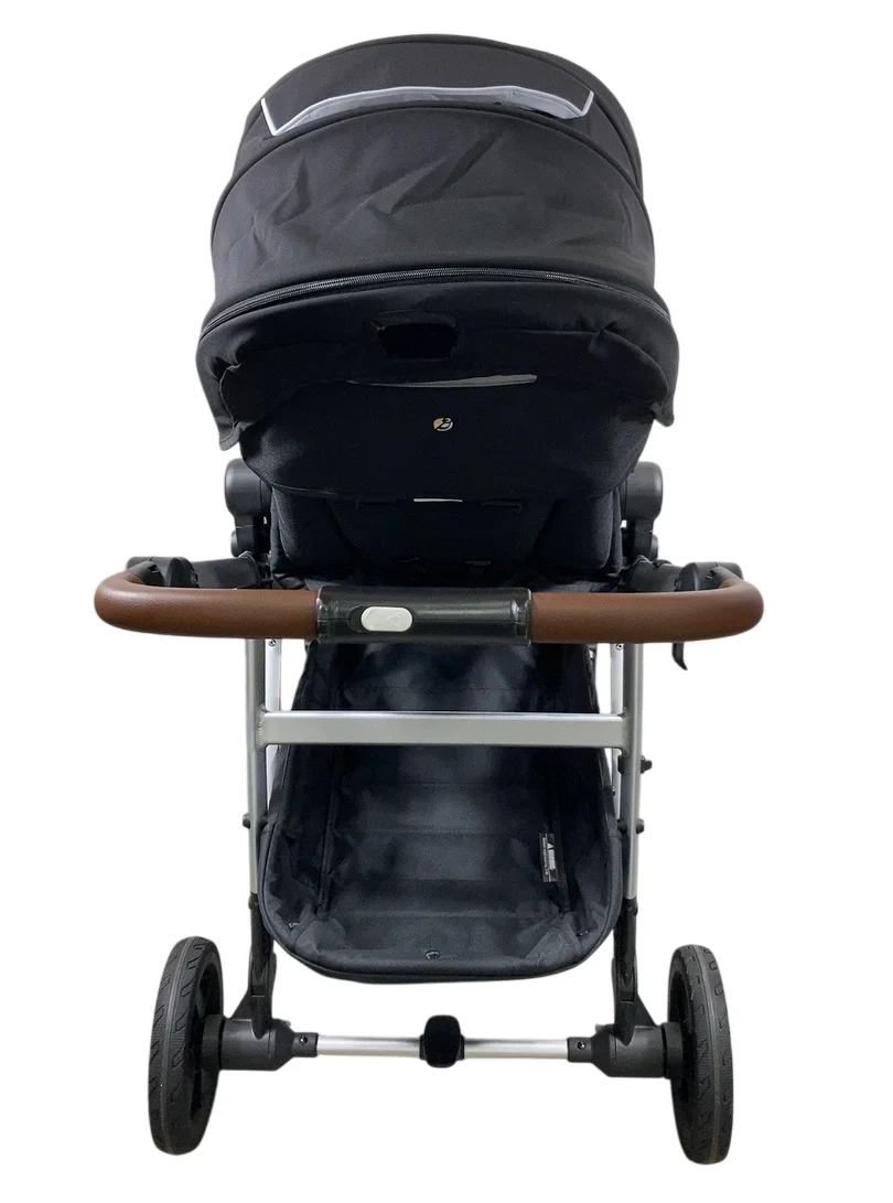 Mockingbird Single to Double 2.0 Stroller, Black, Watercolor Drops, Silver With Penny Leather, 2025 - Image 4
