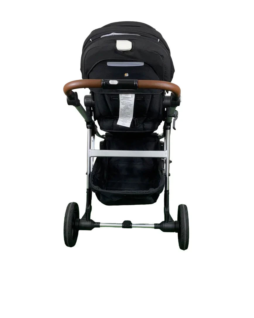 Mockingbird Single to Double 2.0 Stroller, Black, Watercolor Drops, Silver With Penny Leather, 2025 - Image 4