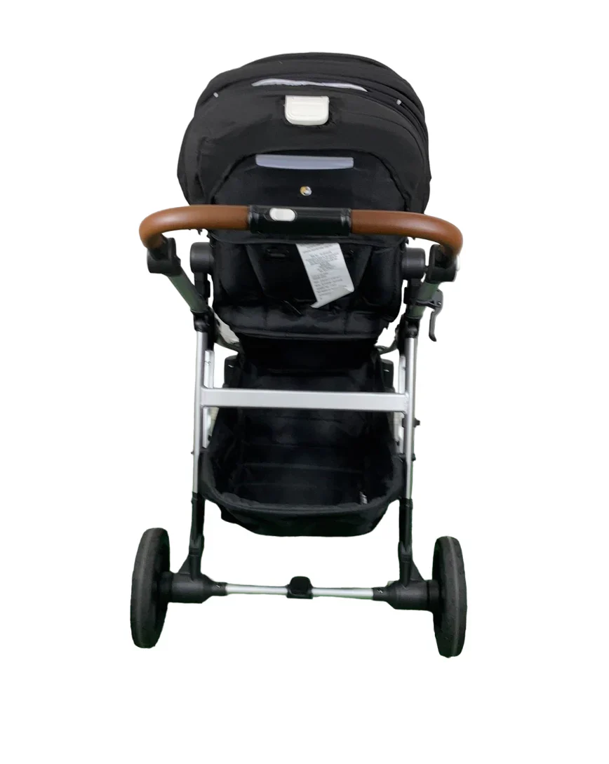 Mockingbird Single to Double 2.0 Stroller, Black, Watercolor Drops, Silver With Penny Leather, 2025 - Image 3