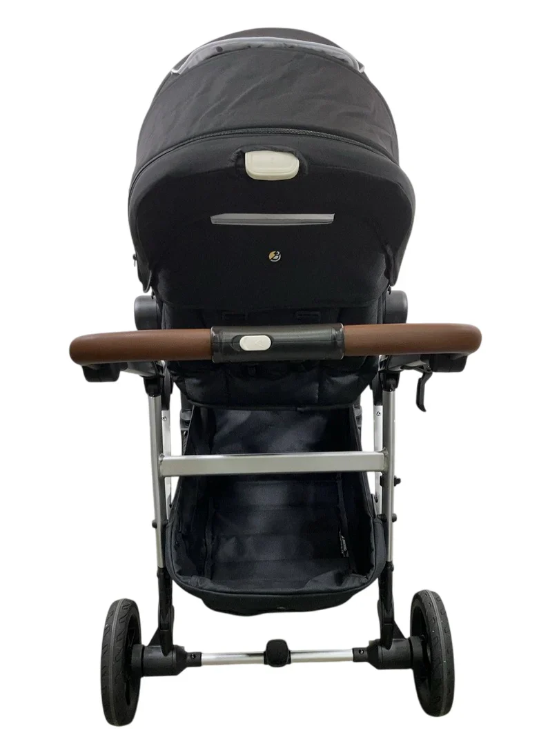 Mockingbird Single to Double 2.0 Stroller, Black, Watercolor Drops, Silver With Penny Leather, 2025 - Image 4