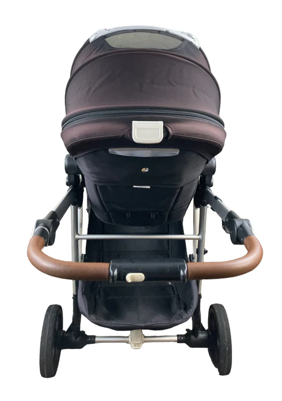 Mockingbird Single to Double 2.0 Stroller, Black, Watercolor Drops, Silver With Penny Leather, 2024 - Image 4