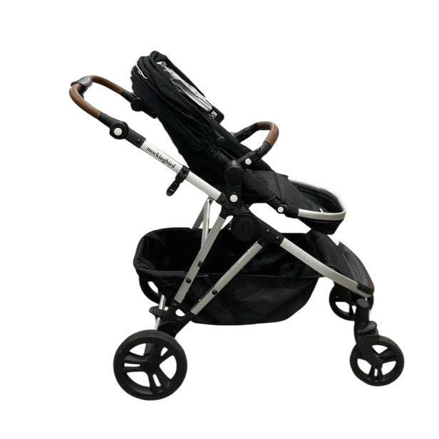 Mockingbird Single to Double 2.0 Stroller, Black, Watercolor Drops, Silver With Penny Leather, 2025 - Image 2