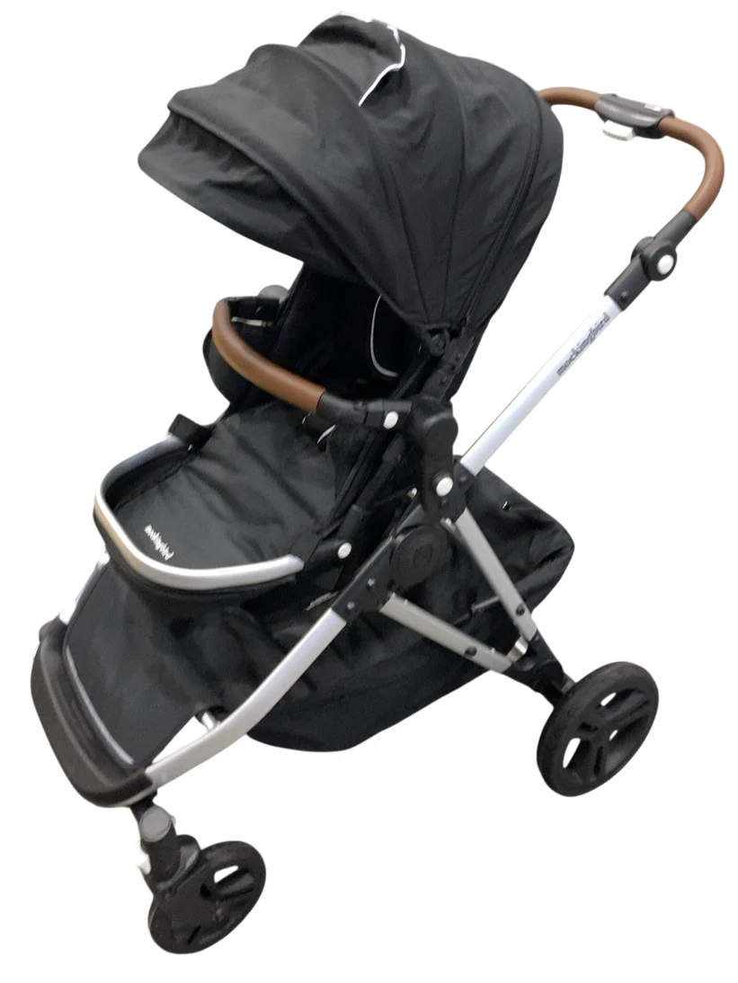 Mockingbird Single to Double 2.0 Stroller, Black, Windowpane, Silver With Penny Leather, 2025 - Image 3