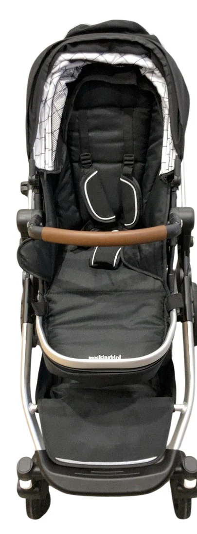 Mockingbird Single to Double 2.0 Stroller, Black, Windowpane, Silver With Penny Leather, 2025 - Image 5
