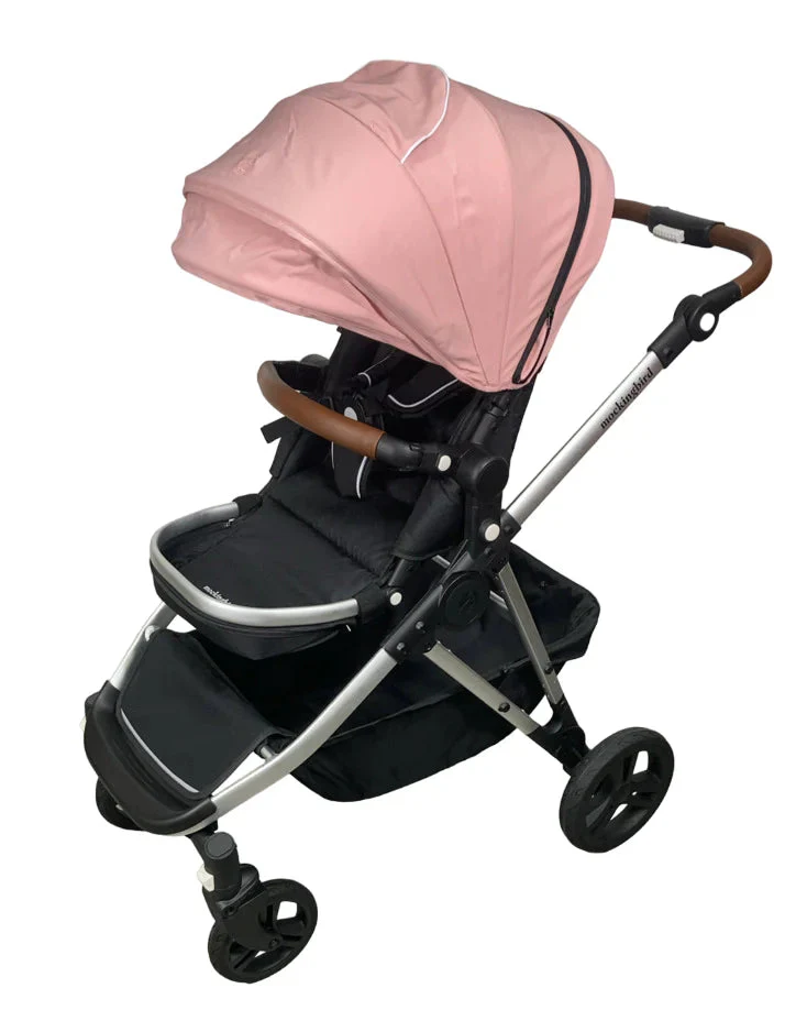 Mockingbird Single to Double 2.0 Stroller, Bloom, Windowpane, Silver With Penny Leather, 2025