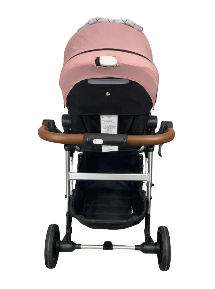 Mockingbird Single to Double 2.0 Stroller, Bloom, Windowpane, Silver With Penny Leather, 2025 - Image 5