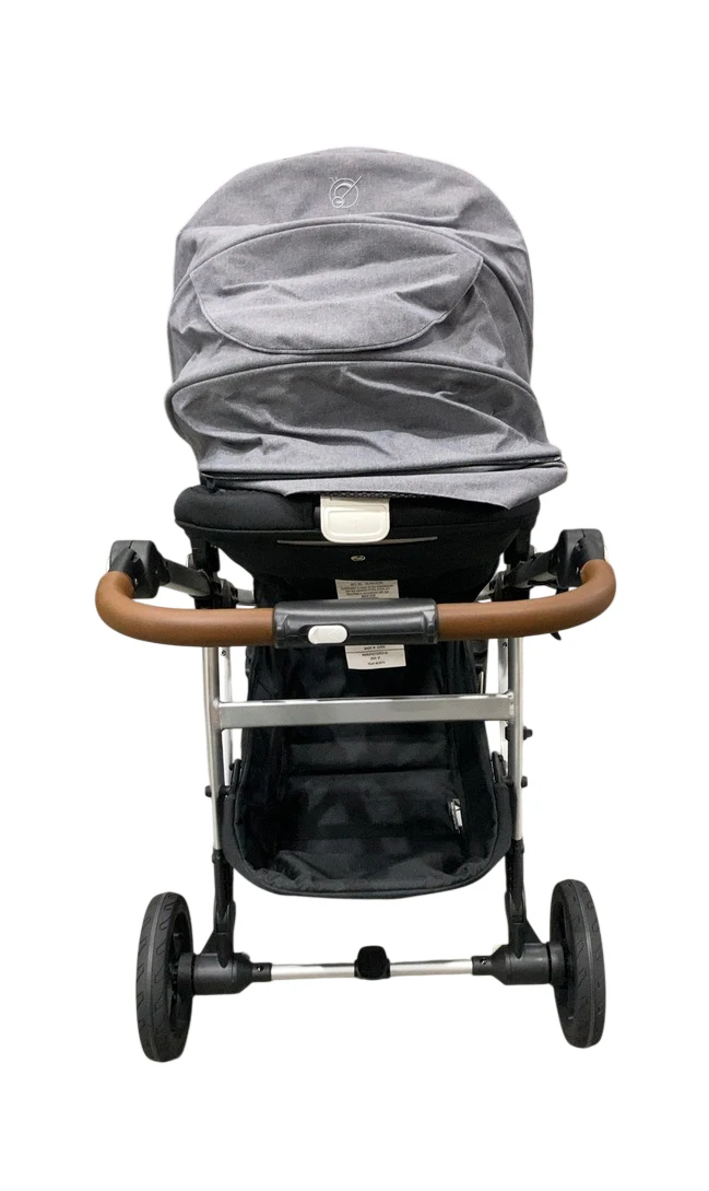 Mockingbird Single to Double 2.0 Stroller, Heather grey, Silver With Penny Leather, 2025, Solid Grey - Image 5