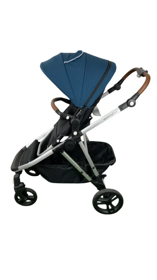 Mockingbird Single to Double 2.0 Stroller, Sea, Watercolor Drops, Silver With Penny Leather, 2025 - Image 3