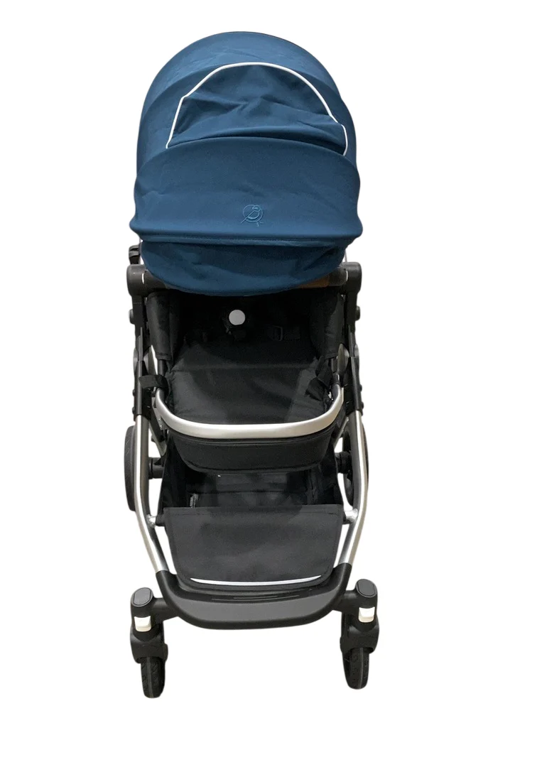 Mockingbird Single to Double 2.0 Stroller, Sea, Windowpane, Silver With Penny Leather, 2025