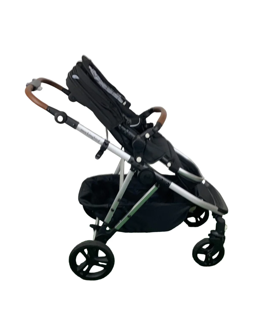 Mockingbird Single to Double 2.0 Stroller, Black, Windowpane, Silver With Penny Leather, 2024 - Image 2