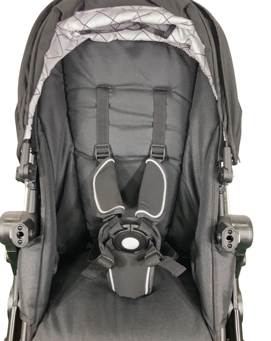Mockingbird Single to Double 2.0 Stroller, Black, Windowpane, Silver With Penny Leather, 2024 - Image 6