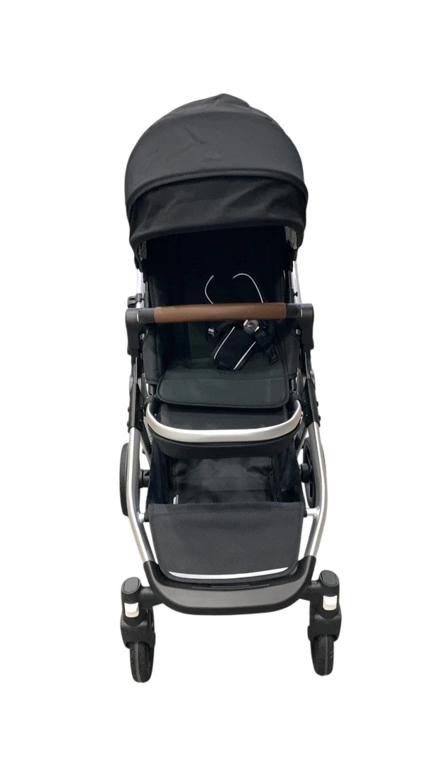 Mockingbird Single to Double 3.0 Stroller, 2025, Black Windowpane, Silver with Penny Leather - Image 4
