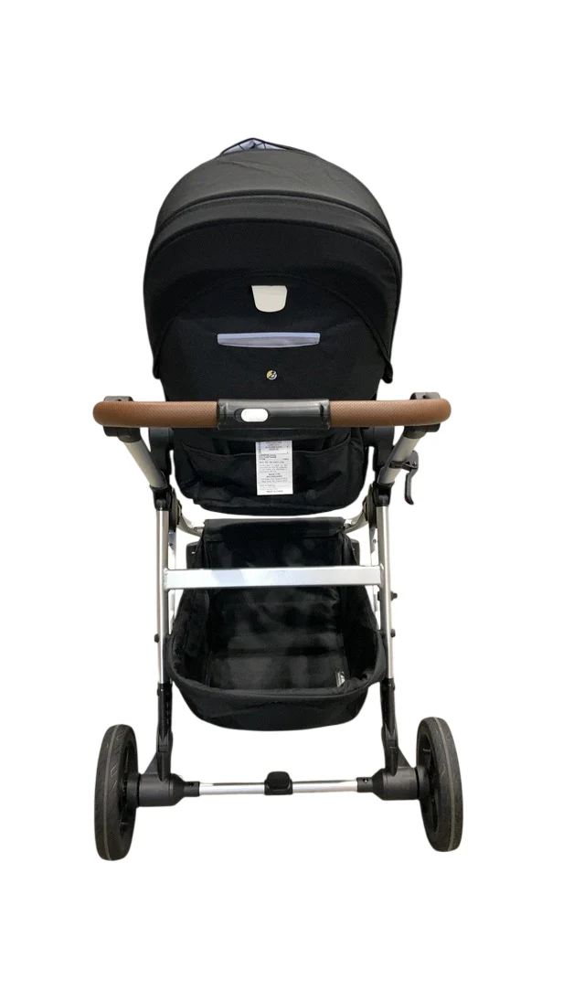 Mockingbird Single to Double 3.0 Stroller, 2025, Black Windowpane, Silver with Penny Leather - Image 7