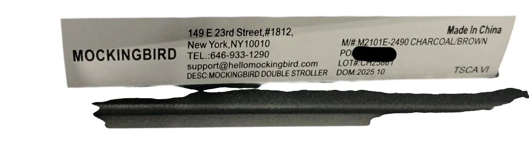 Mockingbird Single to Double 3.0 Stroller, 2025, Charcoal with Penny Leather, Solid Black - Image 3