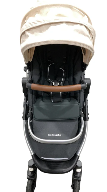 Mockingbird Single to Double 3.0 Stroller, 2026, Oat, Silver with Penny Leather - Image 10